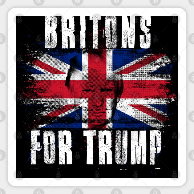 Britons For Trump - Trump 2020 Patriotic Flag Sticker by Family Heritage Gifts